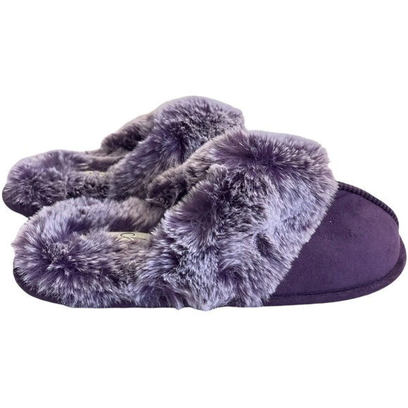NWT Women’s Slippers Size M 7/8 JESSICA SIMPSON MICRO SCUFF SLIPPERS Purple - Picture 6 of 9